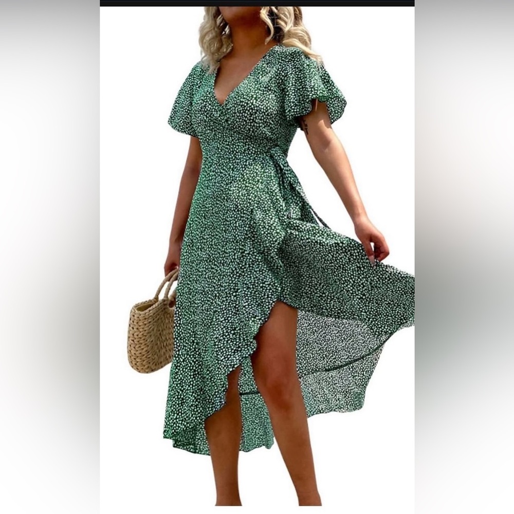 Cupshe Asymmetrical Green Dress